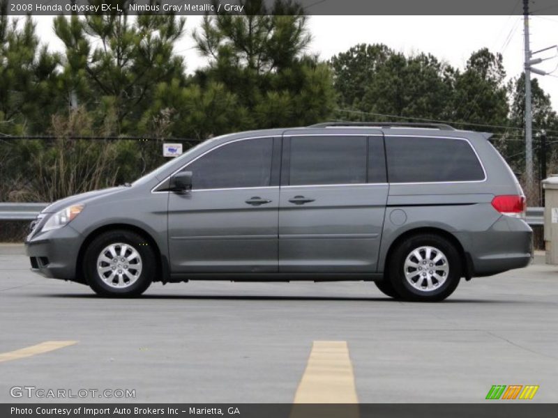 Nimbus Gray Metallic / Gray 2008 Honda Odyssey EX-L