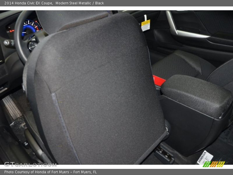 Modern Steel Metallic / Black 2014 Honda Civic EX Coupe