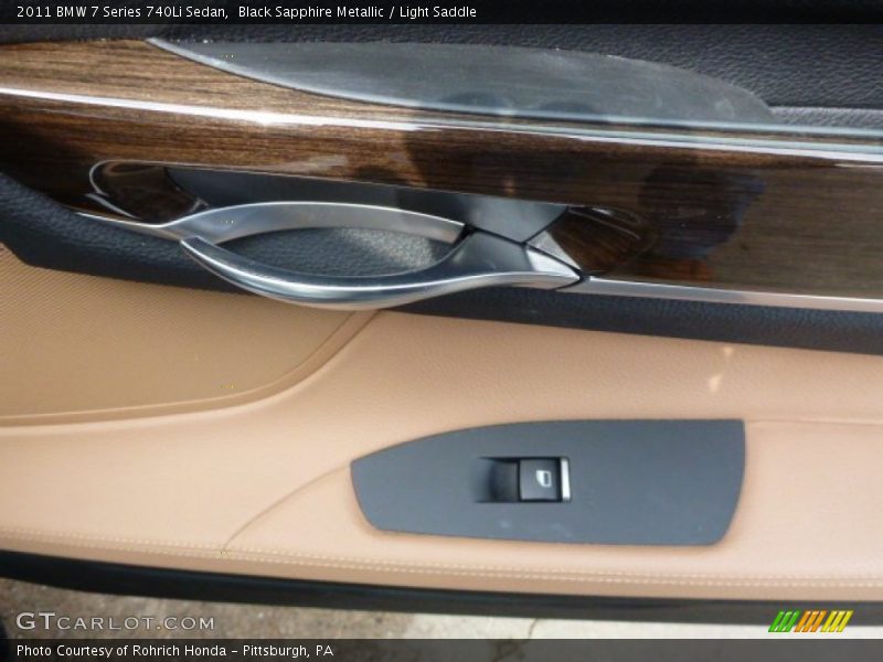 Black Sapphire Metallic / Light Saddle 2011 BMW 7 Series 740Li Sedan