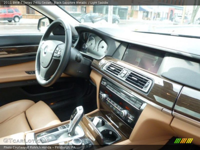 Black Sapphire Metallic / Light Saddle 2011 BMW 7 Series 740Li Sedan