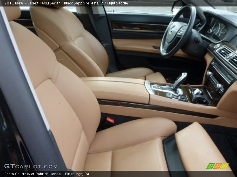 Black Sapphire Metallic / Light Saddle 2011 BMW 7 Series 740Li Sedan