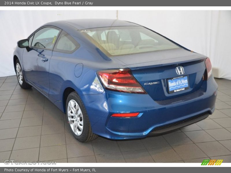 Dyno Blue Pearl / Gray 2014 Honda Civic LX Coupe