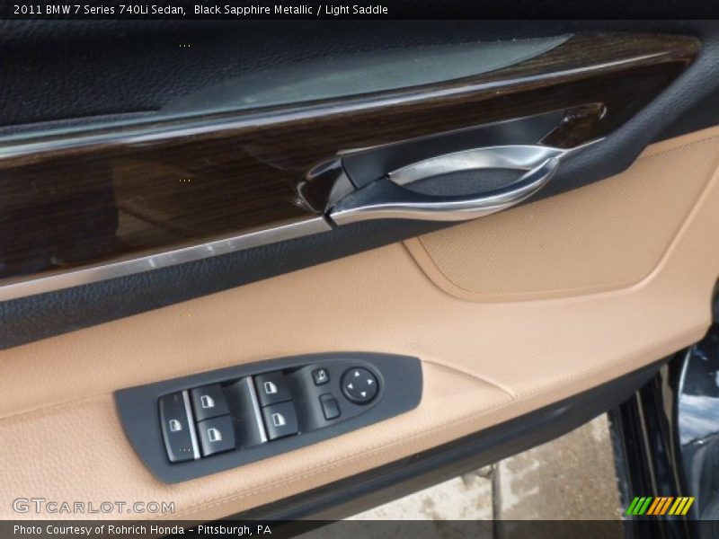 Black Sapphire Metallic / Light Saddle 2011 BMW 7 Series 740Li Sedan
