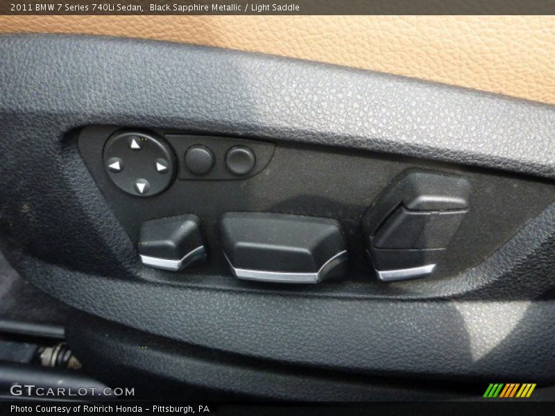 Black Sapphire Metallic / Light Saddle 2011 BMW 7 Series 740Li Sedan