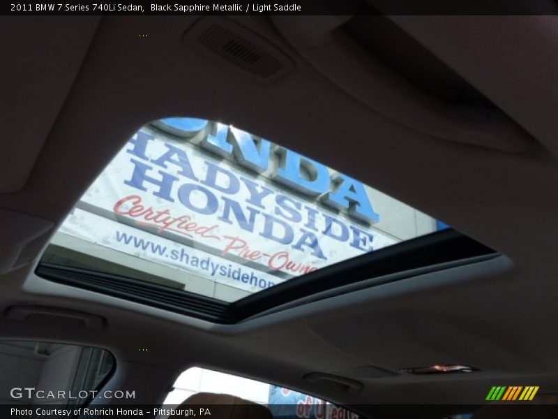 Black Sapphire Metallic / Light Saddle 2011 BMW 7 Series 740Li Sedan