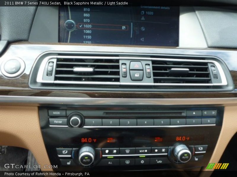 Black Sapphire Metallic / Light Saddle 2011 BMW 7 Series 740Li Sedan