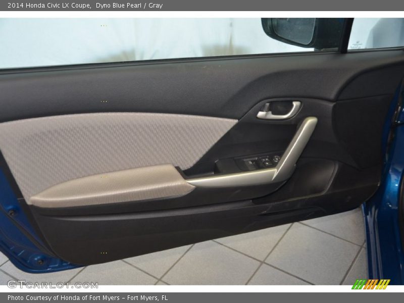 Dyno Blue Pearl / Gray 2014 Honda Civic LX Coupe