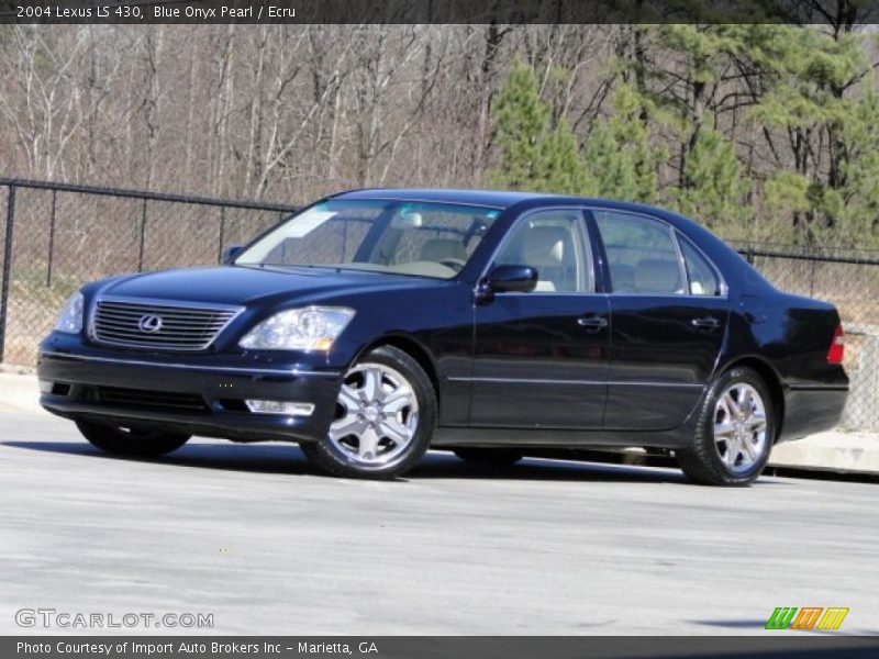 Blue Onyx Pearl / Ecru 2004 Lexus LS 430