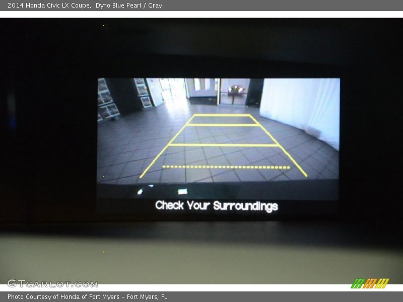 Dyno Blue Pearl / Gray 2014 Honda Civic LX Coupe