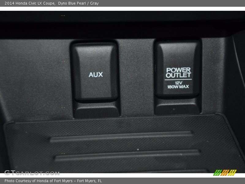 Dyno Blue Pearl / Gray 2014 Honda Civic LX Coupe
