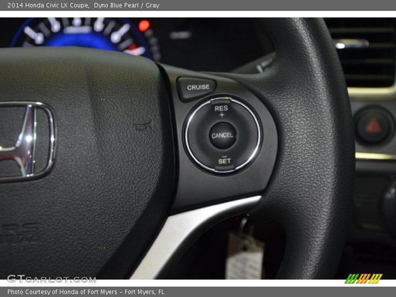 Dyno Blue Pearl / Gray 2014 Honda Civic LX Coupe