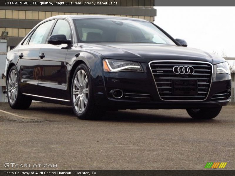 Night Blue Pearl Effect / Velvet Beige 2014 Audi A8 L TDI quattro