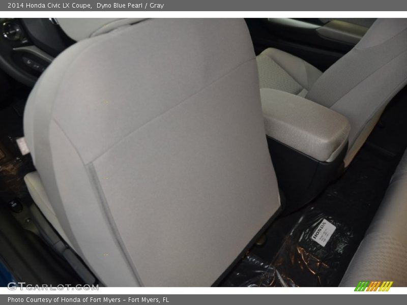 Dyno Blue Pearl / Gray 2014 Honda Civic LX Coupe