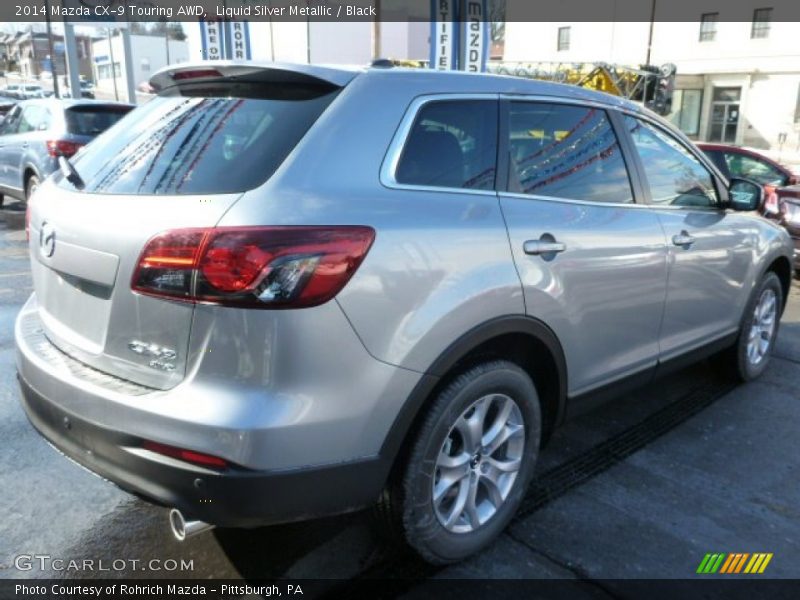 Liquid Silver Metallic / Black 2014 Mazda CX-9 Touring AWD