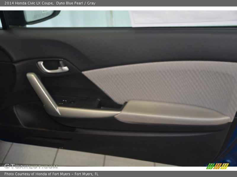 Dyno Blue Pearl / Gray 2014 Honda Civic LX Coupe