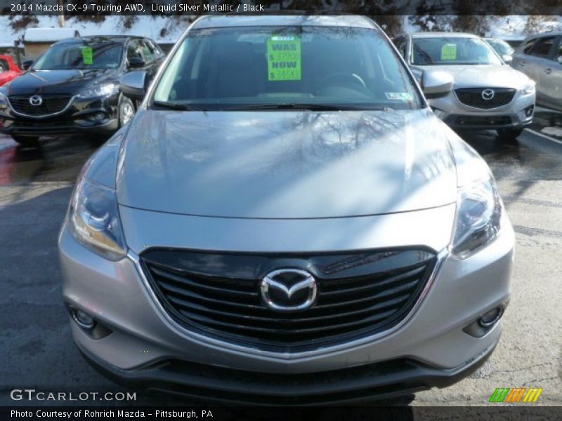 Liquid Silver Metallic / Black 2014 Mazda CX-9 Touring AWD