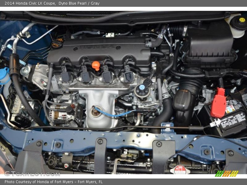 Dyno Blue Pearl / Gray 2014 Honda Civic LX Coupe