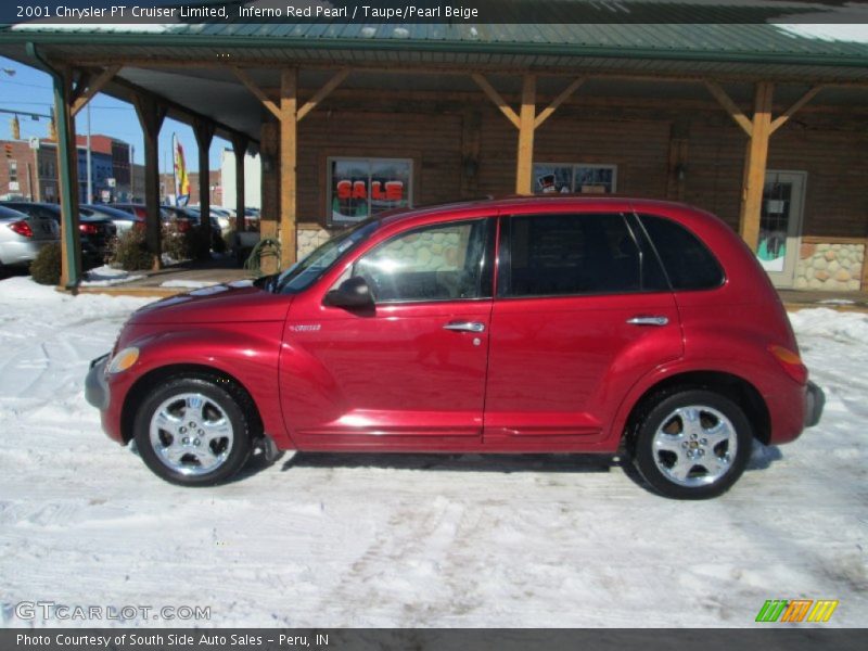Inferno Red Pearl / Taupe/Pearl Beige 2001 Chrysler PT Cruiser Limited