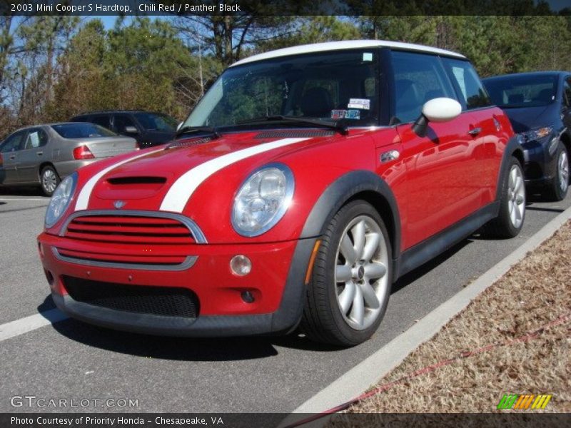 Chili Red / Panther Black 2003 Mini Cooper S Hardtop