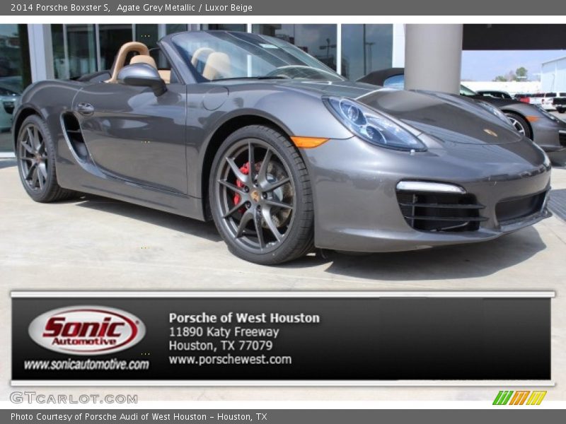 Agate Grey Metallic / Luxor Beige 2014 Porsche Boxster S