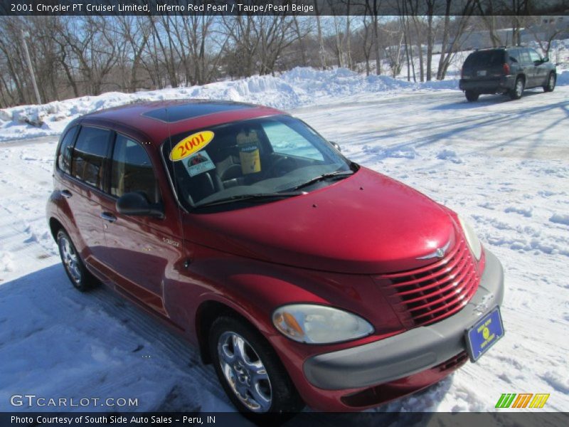 Inferno Red Pearl / Taupe/Pearl Beige 2001 Chrysler PT Cruiser Limited