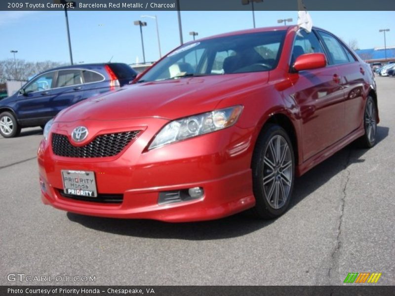Barcelona Red Metallic / Charcoal 2009 Toyota Camry SE