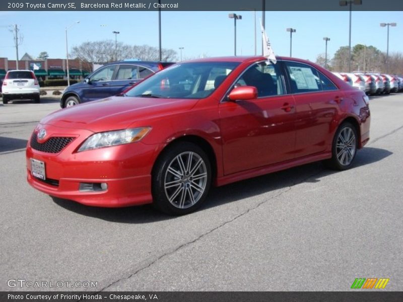 Barcelona Red Metallic / Charcoal 2009 Toyota Camry SE