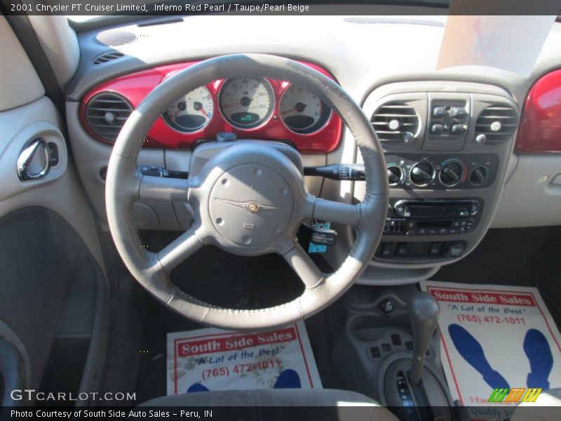 Inferno Red Pearl / Taupe/Pearl Beige 2001 Chrysler PT Cruiser Limited