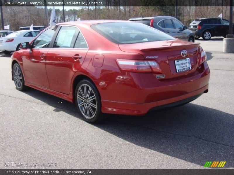Barcelona Red Metallic / Charcoal 2009 Toyota Camry SE