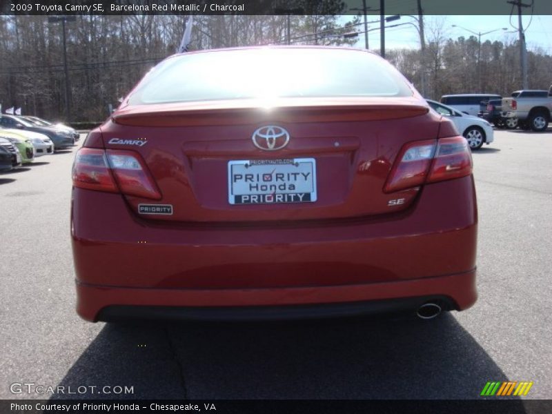 Barcelona Red Metallic / Charcoal 2009 Toyota Camry SE
