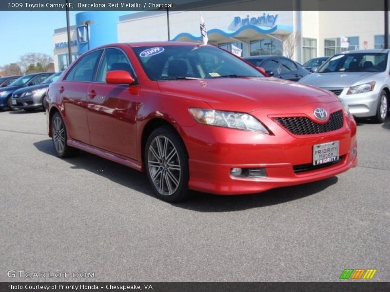 Barcelona Red Metallic / Charcoal 2009 Toyota Camry SE