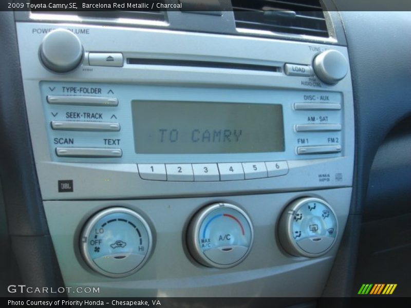 Barcelona Red Metallic / Charcoal 2009 Toyota Camry SE