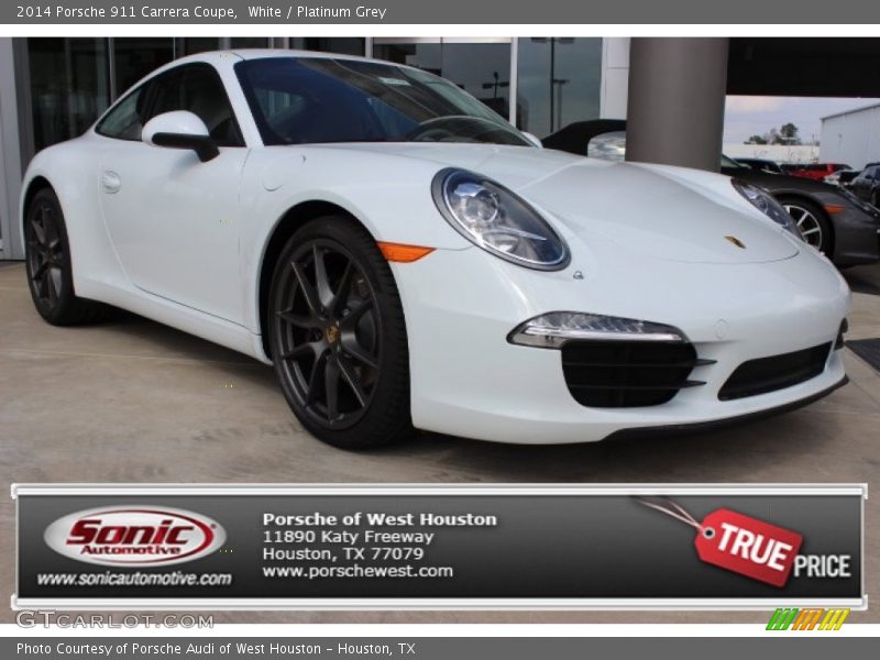 White / Platinum Grey 2014 Porsche 911 Carrera Coupe