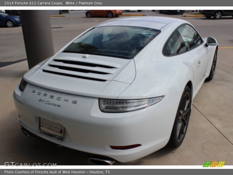 White / Platinum Grey 2014 Porsche 911 Carrera Coupe