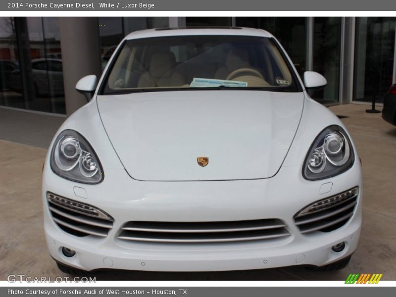 White / Luxor Beige 2014 Porsche Cayenne Diesel