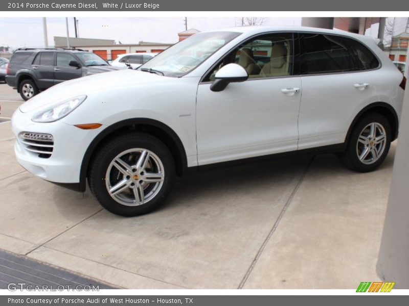 White / Luxor Beige 2014 Porsche Cayenne Diesel