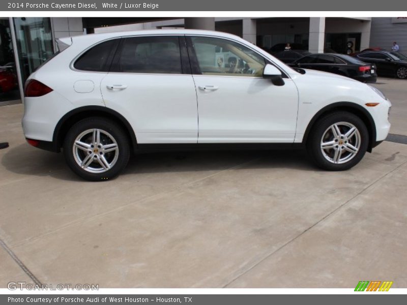 White / Luxor Beige 2014 Porsche Cayenne Diesel
