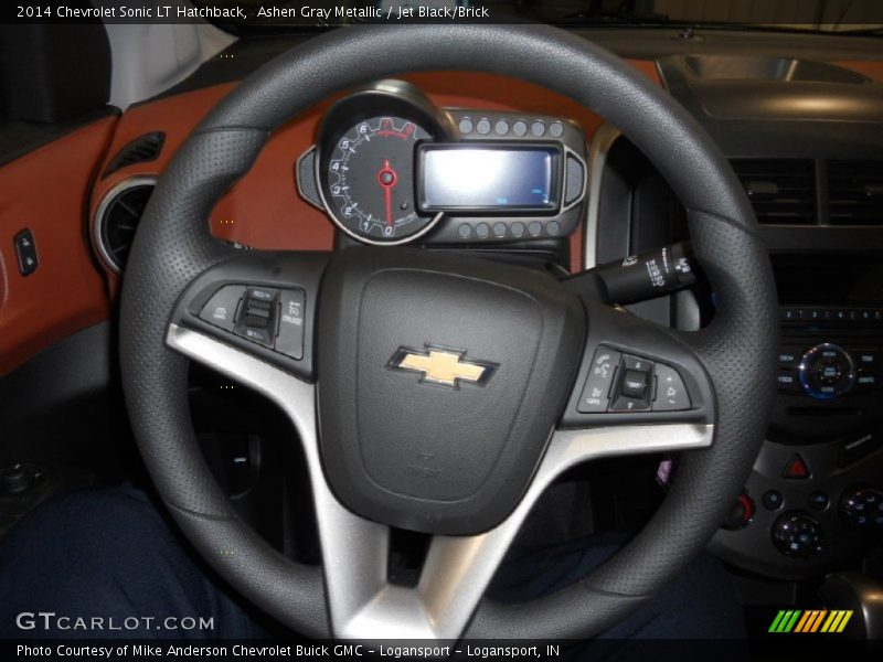 Ashen Gray Metallic / Jet Black/Brick 2014 Chevrolet Sonic LT Hatchback