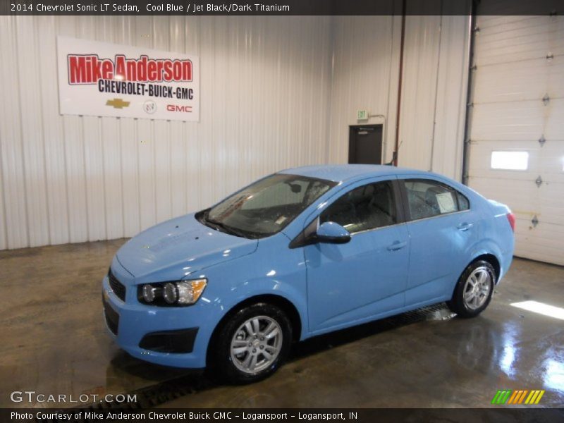 Cool Blue / Jet Black/Dark Titanium 2014 Chevrolet Sonic LT Sedan