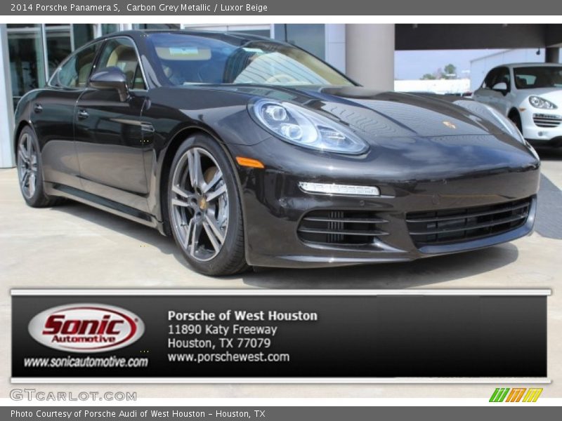 Carbon Grey Metallic / Luxor Beige 2014 Porsche Panamera S