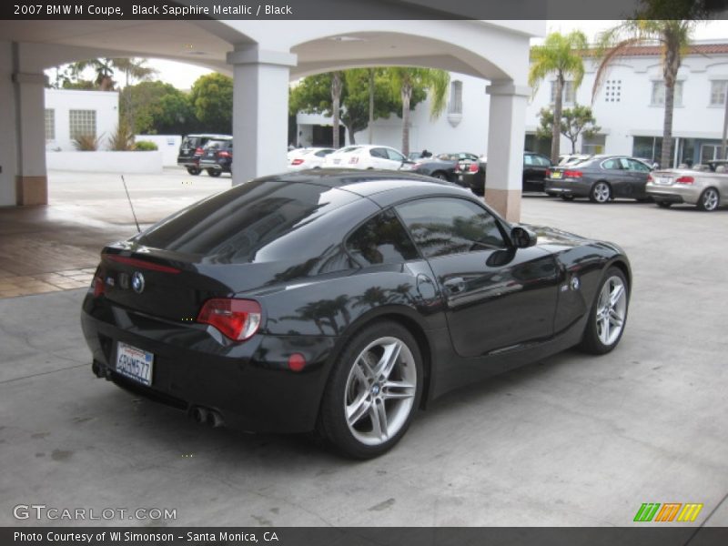 Black Sapphire Metallic / Black 2007 BMW M Coupe