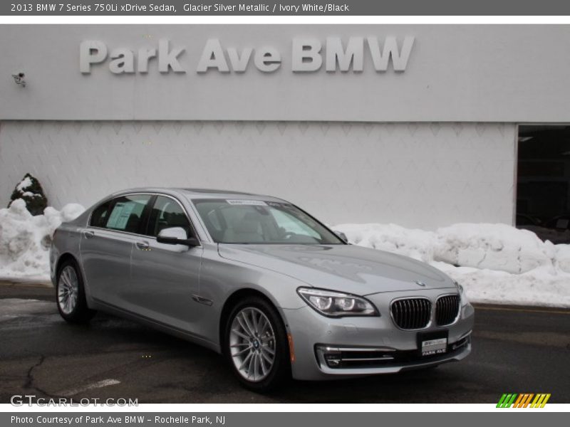 Glacier Silver Metallic / Ivory White/Black 2013 BMW 7 Series 750Li xDrive Sedan