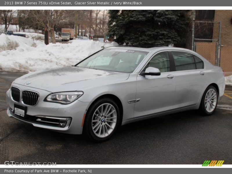 Glacier Silver Metallic / Ivory White/Black 2013 BMW 7 Series 750Li xDrive Sedan