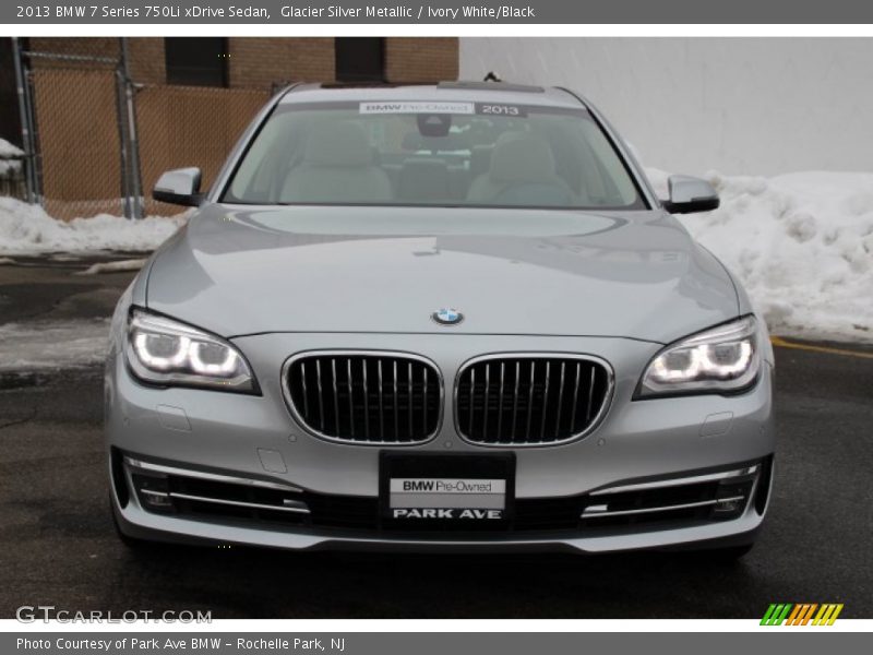 Glacier Silver Metallic / Ivory White/Black 2013 BMW 7 Series 750Li xDrive Sedan