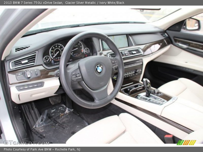 Ivory White/Black Interior - 2013 7 Series 750Li xDrive Sedan 