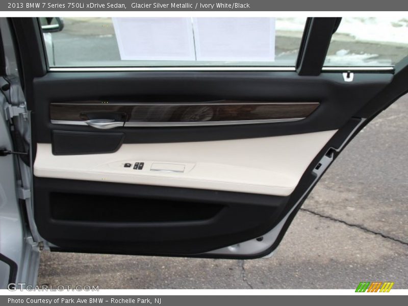 Glacier Silver Metallic / Ivory White/Black 2013 BMW 7 Series 750Li xDrive Sedan