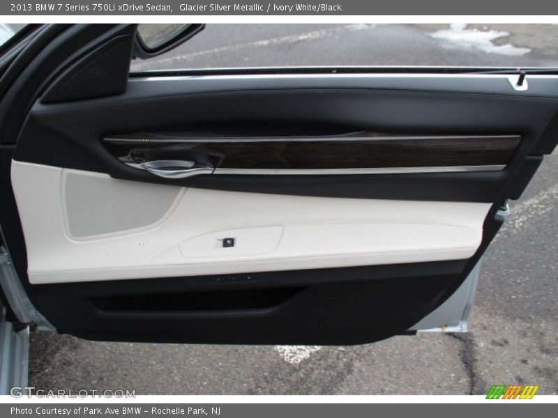 Glacier Silver Metallic / Ivory White/Black 2013 BMW 7 Series 750Li xDrive Sedan