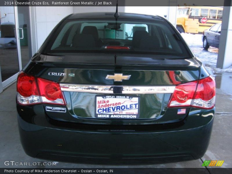 Rainforest Green Metallic / Jet Black 2014 Chevrolet Cruze Eco