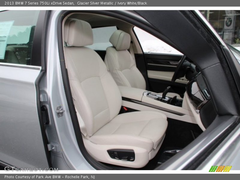 Glacier Silver Metallic / Ivory White/Black 2013 BMW 7 Series 750Li xDrive Sedan