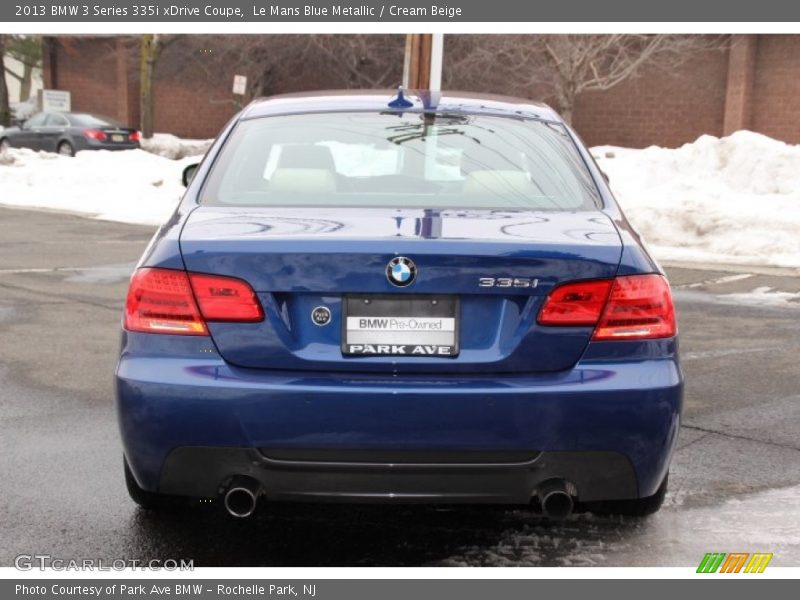 Le Mans Blue Metallic / Cream Beige 2013 BMW 3 Series 335i xDrive Coupe